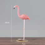 Exotic Flamingo Resin Statuette – Modern Red Bird Home Decor Accent