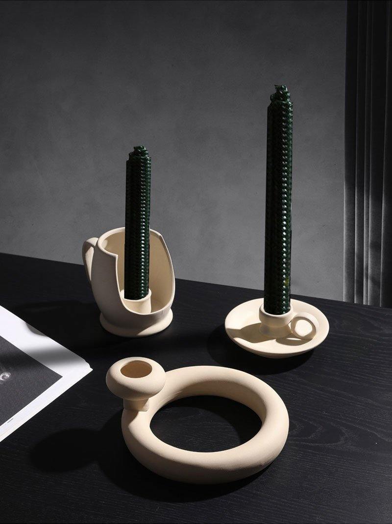 Contemporary Beige Ceramic Vase Collection – Eco-Friendly Modern Nordic Decor