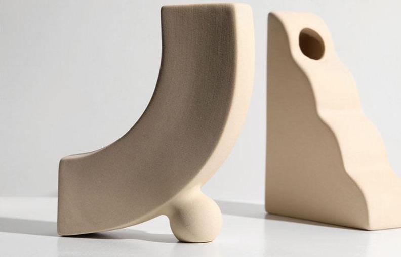 Contemporary Beige Ceramic Vase Collection – Eco-Friendly Modern Nordic Decor