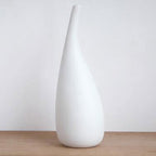 White Porcelain Water Drop Design Vase – Elegant Minimalist Flower Display in 3 Sizes