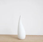 White Porcelain Water Drop Design Vase – Elegant Minimalist Flower Display in 3 Sizes