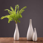 White Porcelain Water Drop Design Vase – Elegant Minimalist Flower Display in 3 Sizes