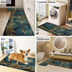 Tree of Life Entryway & Kitchen Mat – Gold Knotwork Design with Anti-Slip Rubber Backing